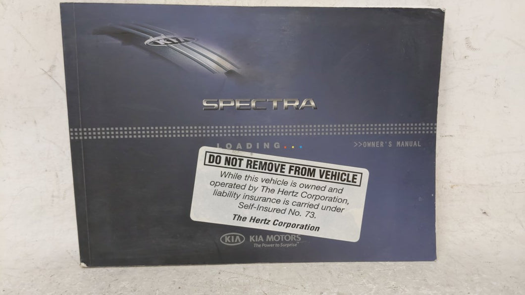 2009 Kia Spectra Owners Manual Book Guide OEM Used Auto Parts - Oemusedautoparts1.com