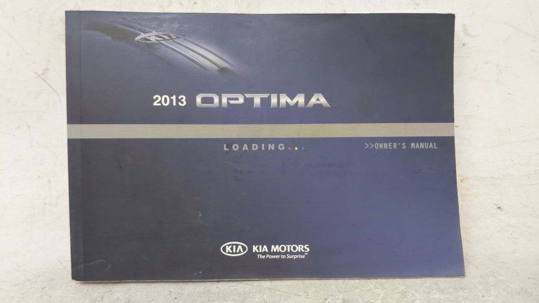 2013 Kia Optima Owners Manual Book Guide OEM Used Auto Parts - Oemusedautoparts1.com