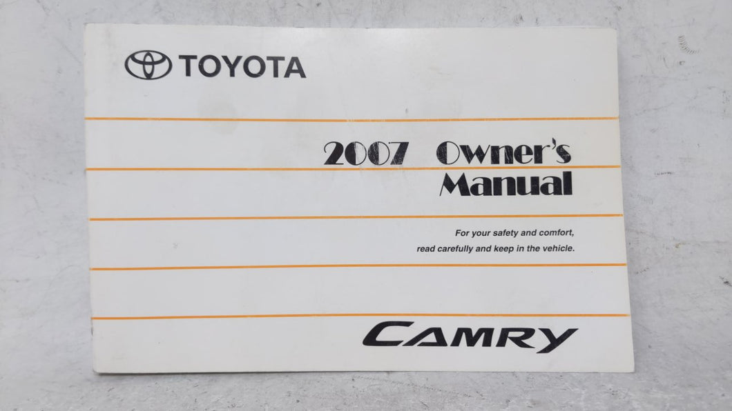 2007 Toyota Camry Owners Manual Book Guide OEM Used Auto Parts - Oemusedautoparts1.com