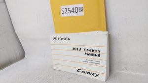 2007 Toyota Camry Owners Manual Book Guide OEM Used Auto Parts - Oemusedautoparts1.com