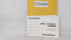 2007 Toyota Camry Owners Manual Book Guide OEM Used Auto Parts - Oemusedautoparts1.com