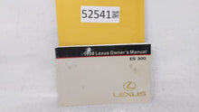 1998 Lexus Es300 Owners Manual Book Guide OEM Used Auto Parts - Oemusedautoparts1.com