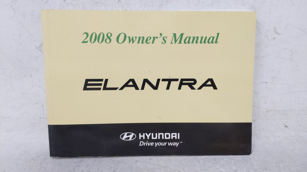 2008 Hyundai Elantra Owners Manual Book Guide OEM Used Auto Parts - Oemusedautoparts1.com