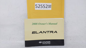 2008 Hyundai Elantra Owners Manual Book Guide OEM Used Auto Parts - Oemusedautoparts1.com