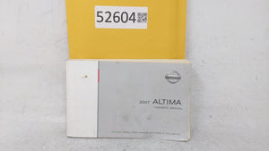 2007 Nissan Altima Owners Manual Book Guide OEM Used Auto Parts - Oemusedautoparts1.com