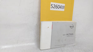 2007 Nissan Altima Owners Manual Book Guide OEM Used Auto Parts - Oemusedautoparts1.com