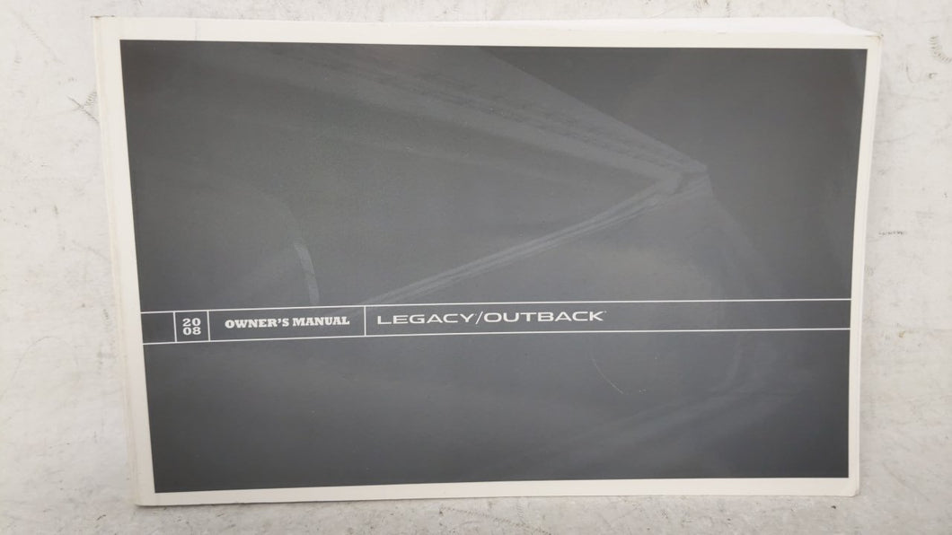 2008 Subaru Legacy Owners Manual Book Guide OEM Used Auto Parts - Oemusedautoparts1.com