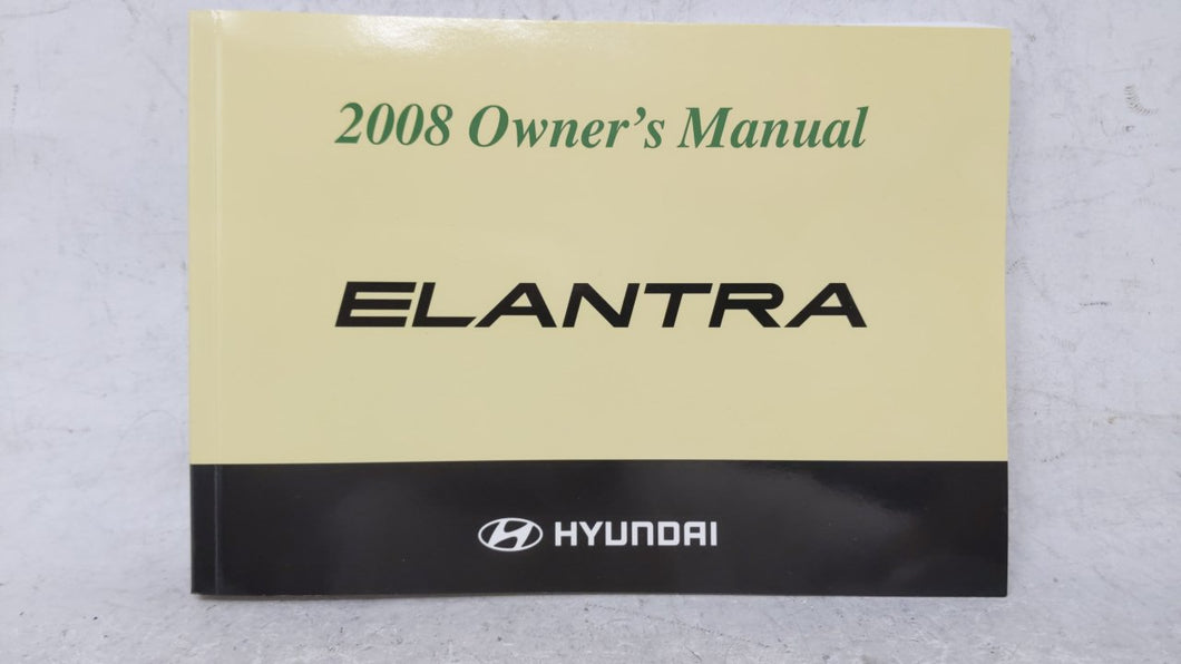 2008 Hyundai Elantra Owners Manual Book Guide OEM Used Auto Parts - Oemusedautoparts1.com