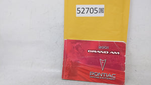 2001 Pontiac Grand Am Owners Manual Book Guide OEM Used Auto Parts - Oemusedautoparts1.com