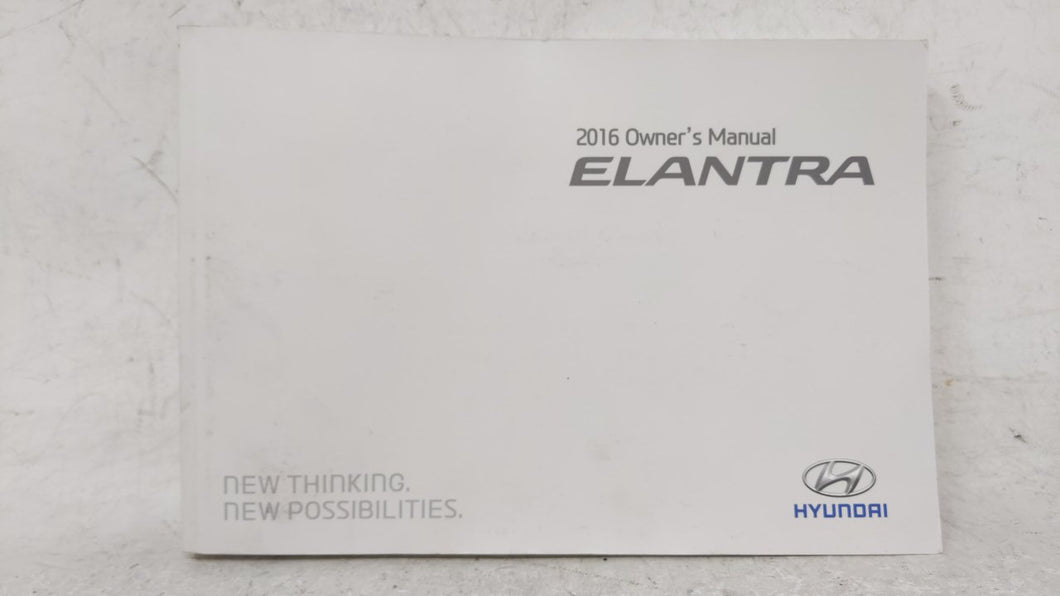 2016 Hyundai Elantra Owners Manual Book Guide OEM Used Auto Parts - Oemusedautoparts1.com