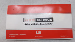 2006 Dodge Caravan Owners Manual Book Guide OEM Used Auto Parts - Oemusedautoparts1.com