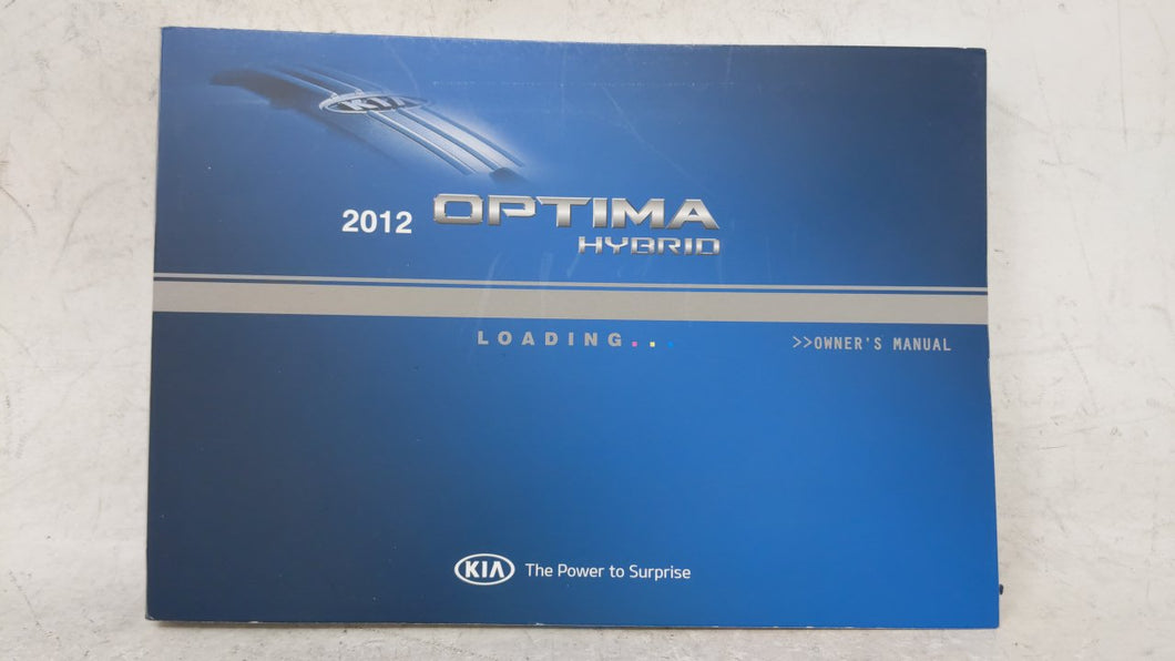 2012 Kia Optima Owners Manual Book Guide OEM Used Auto Parts - Oemusedautoparts1.com