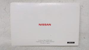 2006 Nissan Murano Owners Manual Book Guide OEM Used Auto Parts - Oemusedautoparts1.com