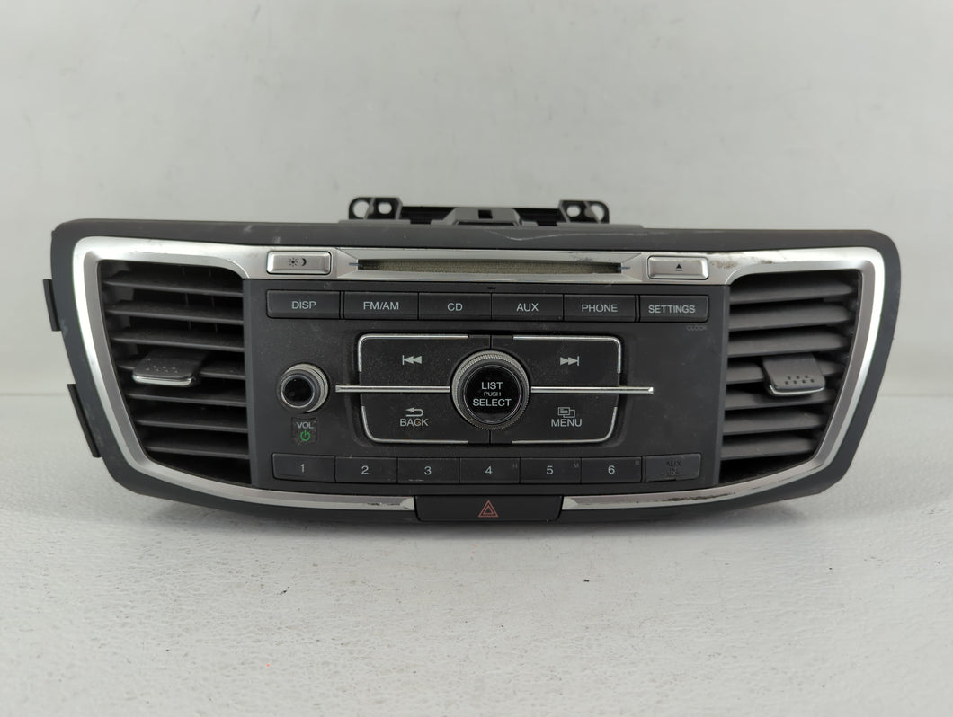 2013-2015 Honda Accord Radio AM FM Cd Player Receiver Replacement P/N:39100-T2A-A321 Fits 2013 2014 2015 OEM Used Auto Parts