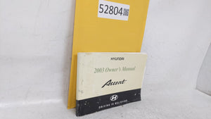 2003 Hyundai Accent Owners Manual Book Guide OEM Used Auto Parts - Oemusedautoparts1.com