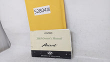 2003 Hyundai Accent Owners Manual Book Guide OEM Used Auto Parts - Oemusedautoparts1.com