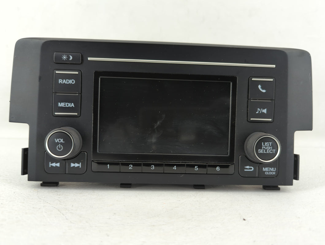 2019-2021 Honda Civic Radio AM FM Cd Player Receiver Replacement P/N:39100-TBA-A41 Fits 2019 2020 2021 OEM Used Auto Parts