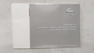 2012 Nissan Altima Owners Manual Book Guide OEM Used Auto Parts - Oemusedautoparts1.com