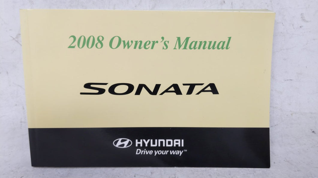 2008 Hyundai Sonata Owners Manual Book Guide OEM Used Auto Parts - Oemusedautoparts1.com