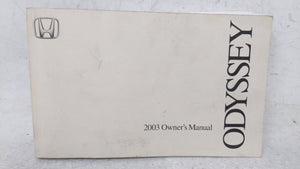 2003 Honda Odyssey Owners Manual Book Guide OEM Used Auto Parts - Oemusedautoparts1.com