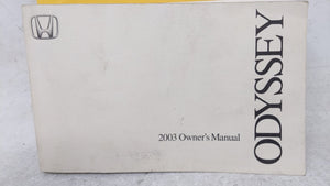 2003 Honda Odyssey Owners Manual Book Guide OEM Used Auto Parts - Oemusedautoparts1.com