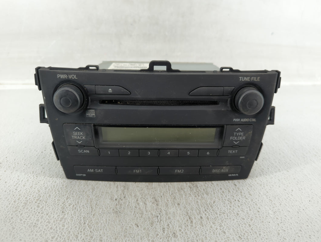 2009 Toyota Corolla Radio AM FM Cd Player Receiver Replacement P/N:86120-12B30 Fits OEM Used Auto Parts