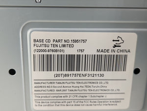 2006-2008 Chevrolet Impala Radio AM FM Cd Player Receiver Replacement P/N:15951757 Fits 2006 2007 2008 OEM Used Auto Parts