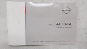 2012 Nissan Altima Owners Manual Book Guide OEM Used Auto Parts - Oemusedautoparts1.com