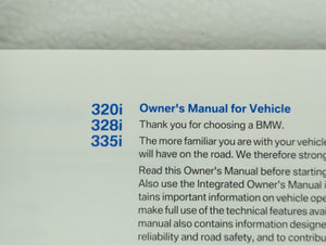 2013 Bmw 320i Owners Manual Book Guide OEM Used Auto Parts