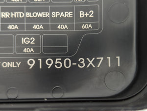 2011-2013 Hyundai Elantra Fusebox Fuse Box Panel Relay Module P/N:91950-3X711 Fits 2011 2012 2013 OEM Used Auto Parts