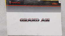 2003 Pontiac Grand Am Owners Manual Book Guide OEM Used Auto Parts - Oemusedautoparts1.com