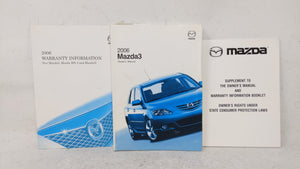 2006 Mazda 3 Owners Manual Book Guide OEM Used Auto Parts - Oemusedautoparts1.com