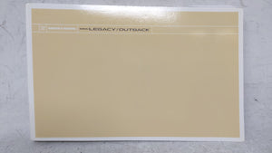 2007 Subaru Legacy Owners Manual Book Guide OEM Used Auto Parts - Oemusedautoparts1.com