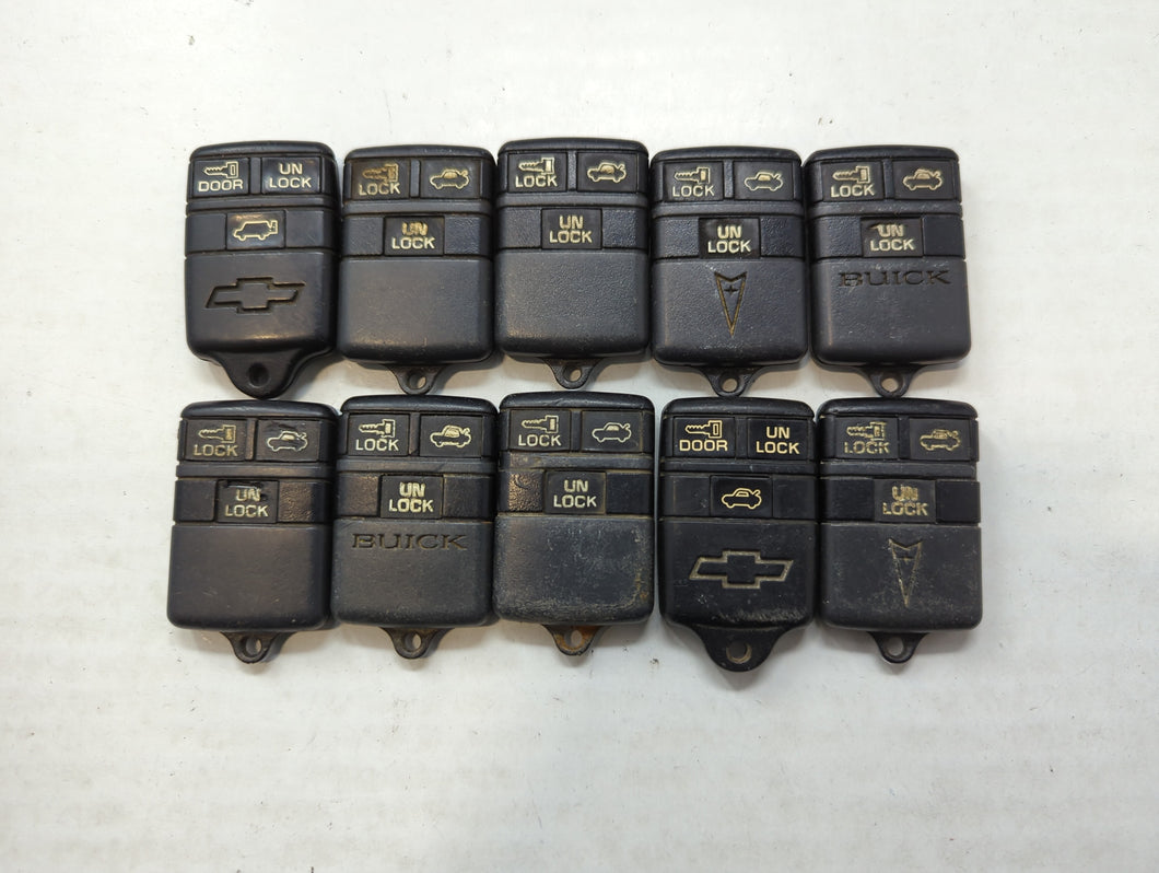 Lot of 10 Chevrolet Keyless Entry Remote Fob ABO0302T | ABO0303T |