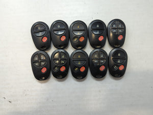 Lot of 10 Toyota Keyless Entry Remote Fob GQ43VT20T