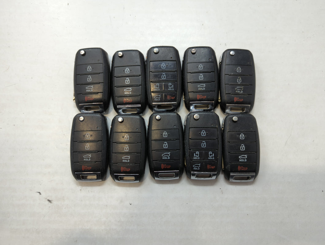 Lot of 10 Kia Keyless Entry Remote Fob MIXED FCC IDS MIXED PART NUMBERS