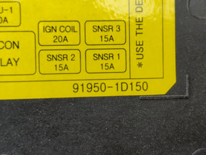 2007-2012 Kia Rondo Fusebox Fuse Box Panel Relay Module P/N:91950-1D150 Fits 2007 2008 2009 2010 2011 2012 OEM Used Auto Parts