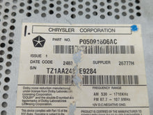 2006 Chrysler 300 Radio AM FM Cd Player Receiver Replacement P/N:P05091606AC Fits OEM Used Auto Parts