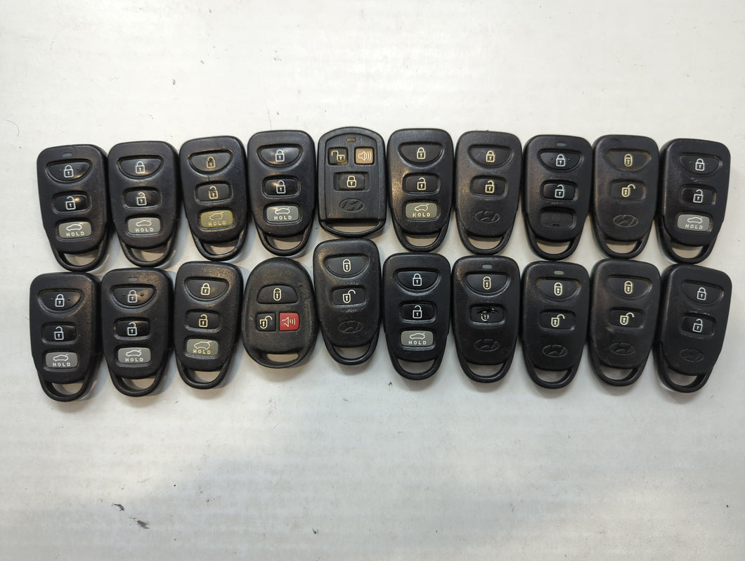 Lot of 20 Hyundai Keyless Entry Remote Fob MIXED FCC IDS MIXED PART