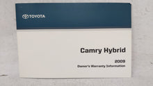 2009 Toyota Camry Owners Manual Book Guide OEM Used Auto Parts - Oemusedautoparts1.com