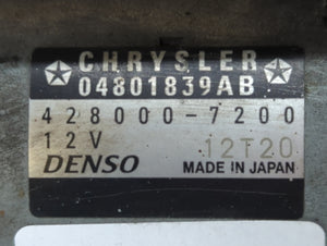 2011-2019 Dodge Journey Car Starter Motor Solenoid OEM P/N:04801839AB Fits 2011 2012 2013 2014 2015 2016 2017 2018 2019 2020 2021 OEM Used Auto Parts