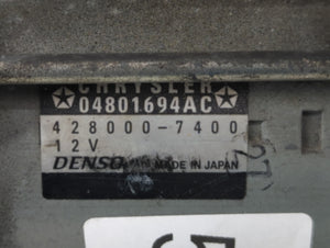 2011-2015 Dodge Durango Car Starter Motor Solenoid OEM P/N:428000-7400 0480169AC Fits 2011 2012 2013 2014 2015 2016 OEM Used Auto Parts