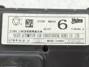 2017-2022 Nissan Rogue Climate Control Module Temperature AC/Heater Replacement P/N:27500 6MA0A Fits 2017 2018 2019 2020 2021 2022 OEM Used Auto Parts