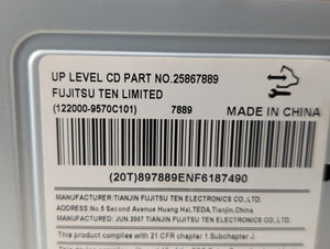 2007-2008 Chevrolet Impala Radio AM FM Cd Player Receiver Replacement P/N:25957375 15850678 Fits 2007 2008 OEM Used Auto Parts