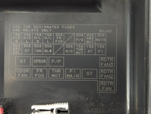 2013 Suzuki Sx4 Fusebox Fuse Box Panel Relay Module P/N:80J00 Fits OEM Used Auto Parts