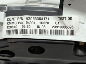 2011-2013 Kia Sorento Instrument Cluster Speedometer Gauges P/N:94001-1U020 94001-1U021 Fits 2011 2012 2013 OEM Used Auto Parts