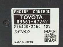2010 Toyota Prius PCM Engine Computer ECU ECM PCU OEM P/N:89661-47262 89661-47261 Fits OEM Used Auto Parts