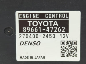 2010 Toyota Prius PCM Engine Computer ECU ECM PCU OEM P/N:89661-47262 89661-47261 Fits OEM Used Auto Parts