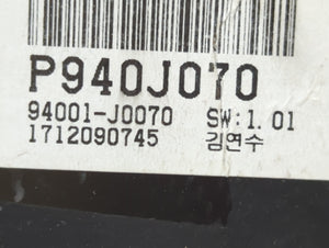 2018 Hyundai Accent Instrument Cluster Speedometer Gauges P/N:94001-J0070 Fits OEM Used Auto Parts