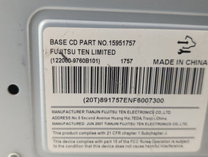 2006-2008 Chevrolet Impala Radio AM FM Cd Player Receiver Replacement P/N:15951757 Fits 2006 2007 2008 OEM Used Auto Parts